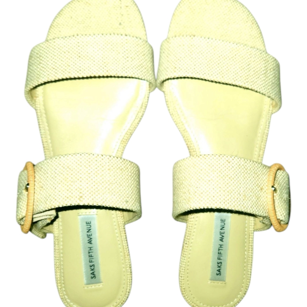 Saks Fifth Avenue Cream Sandals. US Size 7.5.